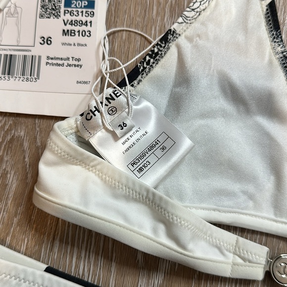 Chanel 20p Two Piece swimsuit Top 36 Bottom 40 - Picture 6 of 8